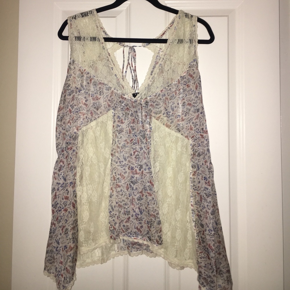 Boho tie-back tank